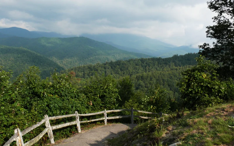 Cataloochee Valley seen from the overlook at Sal Patch Gap