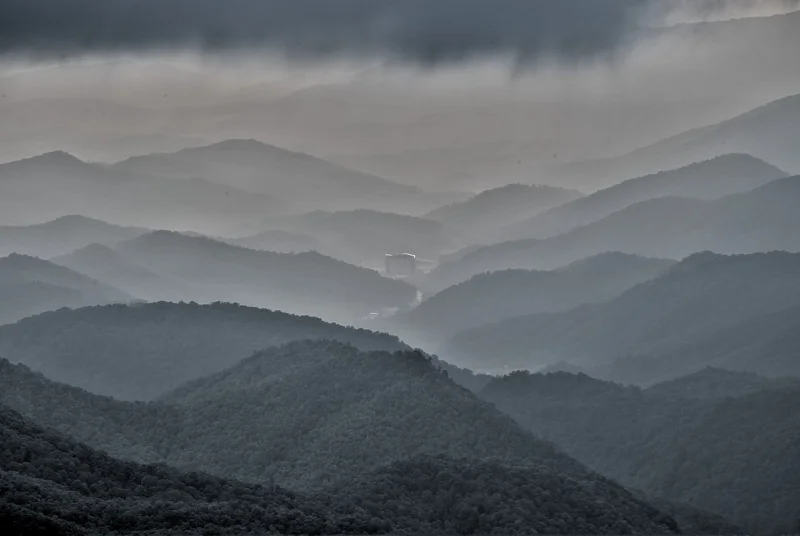 Sunset over the Blue Ridge Mountains from Waterrock Knob